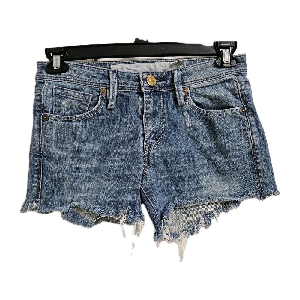 Levi's Cut Off Denim Jean Shorts Junior 5 (28x3) Blue Distressed Hippie Low-Rise